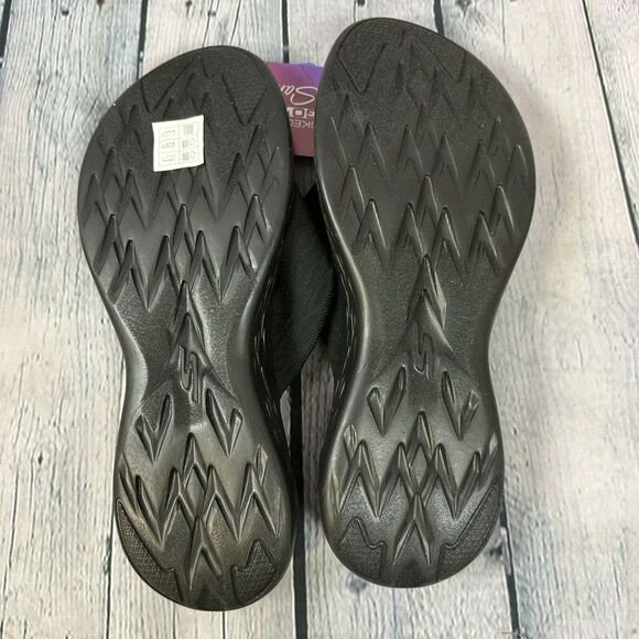 Skechers Women's On The Go 600 Flip Flop Sandals Black #140037 Size:9 - Picture 6 of 8